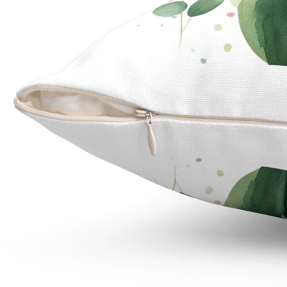 Modern Floral Square Pillow Cover: Soft Cushion for Living Room, Spring Decor - Picture 6 of 6